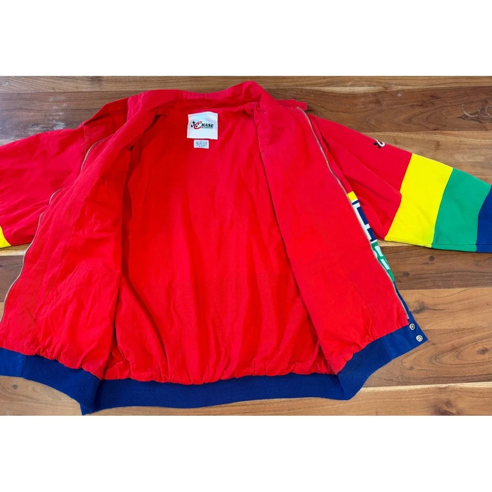 Chase Authentics Jeff Gordon 24 DuPont NASCAR Racing Jacket Red Yellow Blue XL